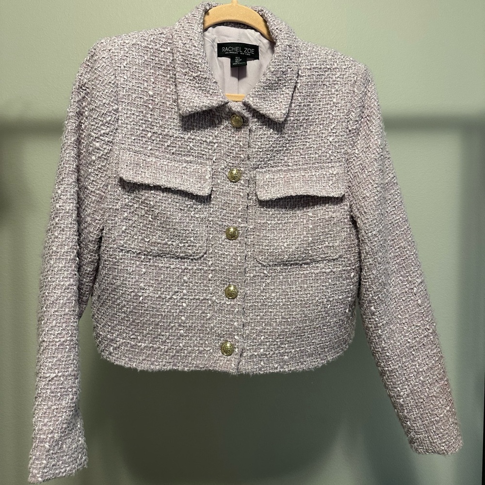 Rachel Zoe Purple Tweed Women's Jacket